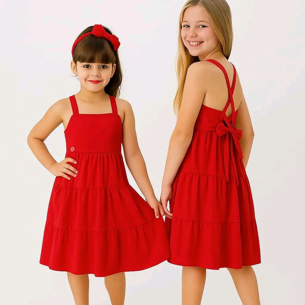 Vestido Infantil com Laço nas Costas – Delicadeza, Conforto e Encanto